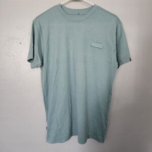Veece Men's Medium Light Blue Graphic Tee Short Sleeve T-shirt Lightweight Soft